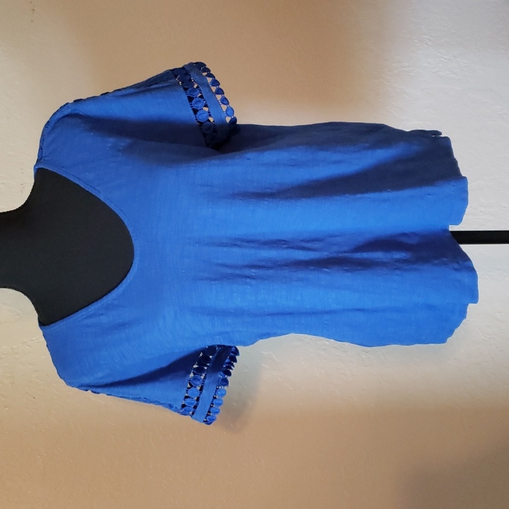 Talbots Short Sleeve Top Blue L